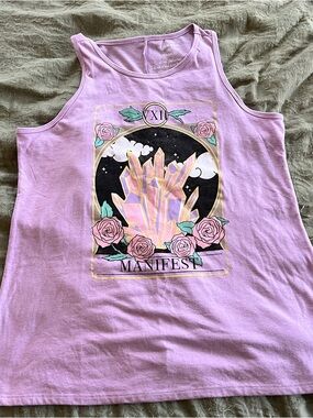 Torrid Women’s Casual Tarot Card Manifest Tank Top Size 00/XL Witchy Whimsigoth